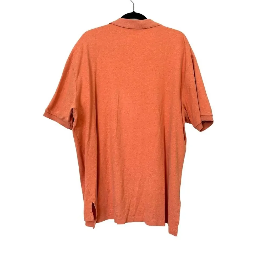 Polo By Ralph Lauren Men's Polo Shirt Orange Yellow Rugby Pony Size XXL